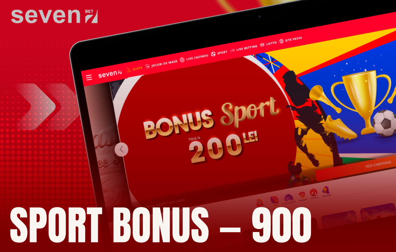 Învârtirile gratuite Seven Casino au un pachet de bun venit separat pentru pariurile sportive